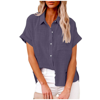 T-shirt d’Été Femme – Coton et Lin, Style Décontracté - Ma boutique