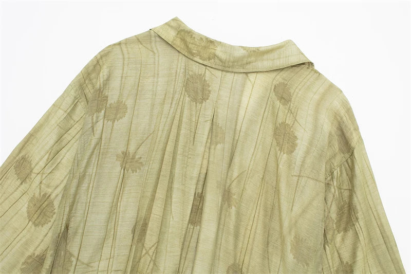Ensemble Femme Printemps-Été 2024 – Chemise Jacquard & Pantalon Décontracté - Ma boutique