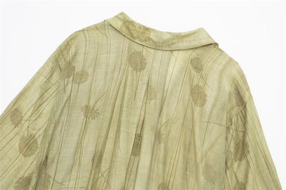 Ensemble Femme Printemps-Été 2024 – Chemise Jacquard & Pantalon Décontracté - Ma boutique