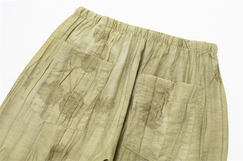 Ensemble Femme Printemps-Été 2024 – Chemise Jacquard & Pantalon Décontracté - Ma boutique