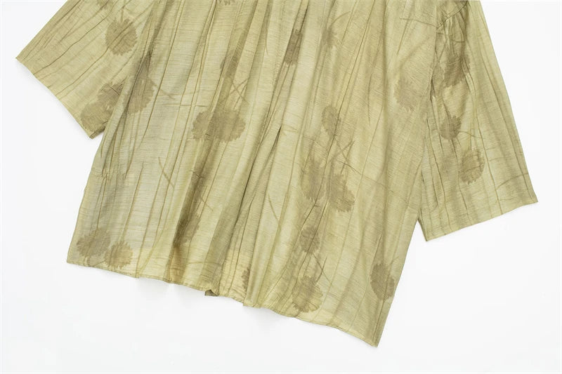 Ensemble Femme Printemps-Été 2024 – Chemise Jacquard & Pantalon Décontracté - Ma boutique