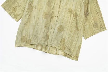 Ensemble Femme Printemps-Été 2024 – Chemise Jacquard & Pantalon Décontracté - Ma boutique