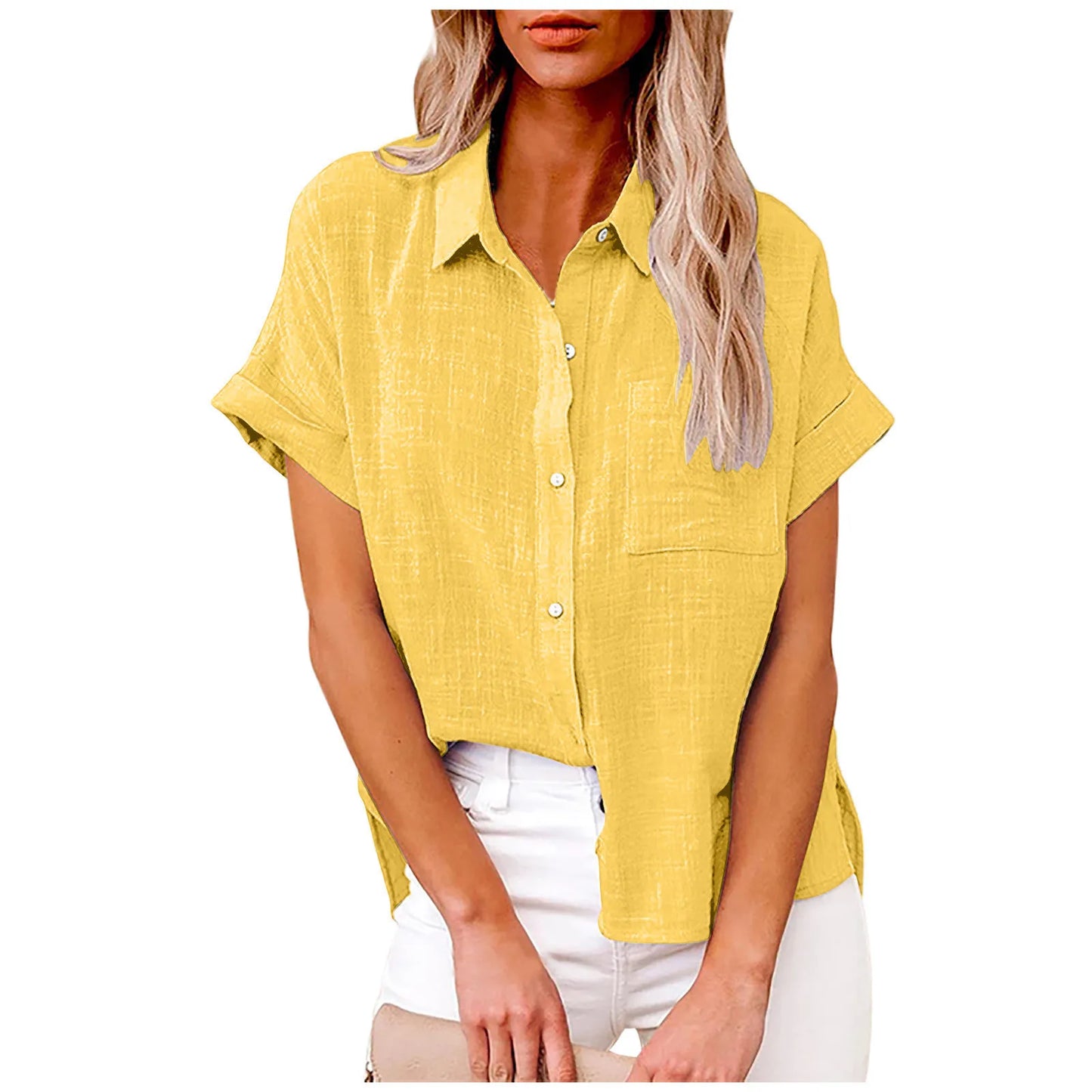 T-shirt d’Été Femme – Coton et Lin, Style Décontracté - Ma boutique