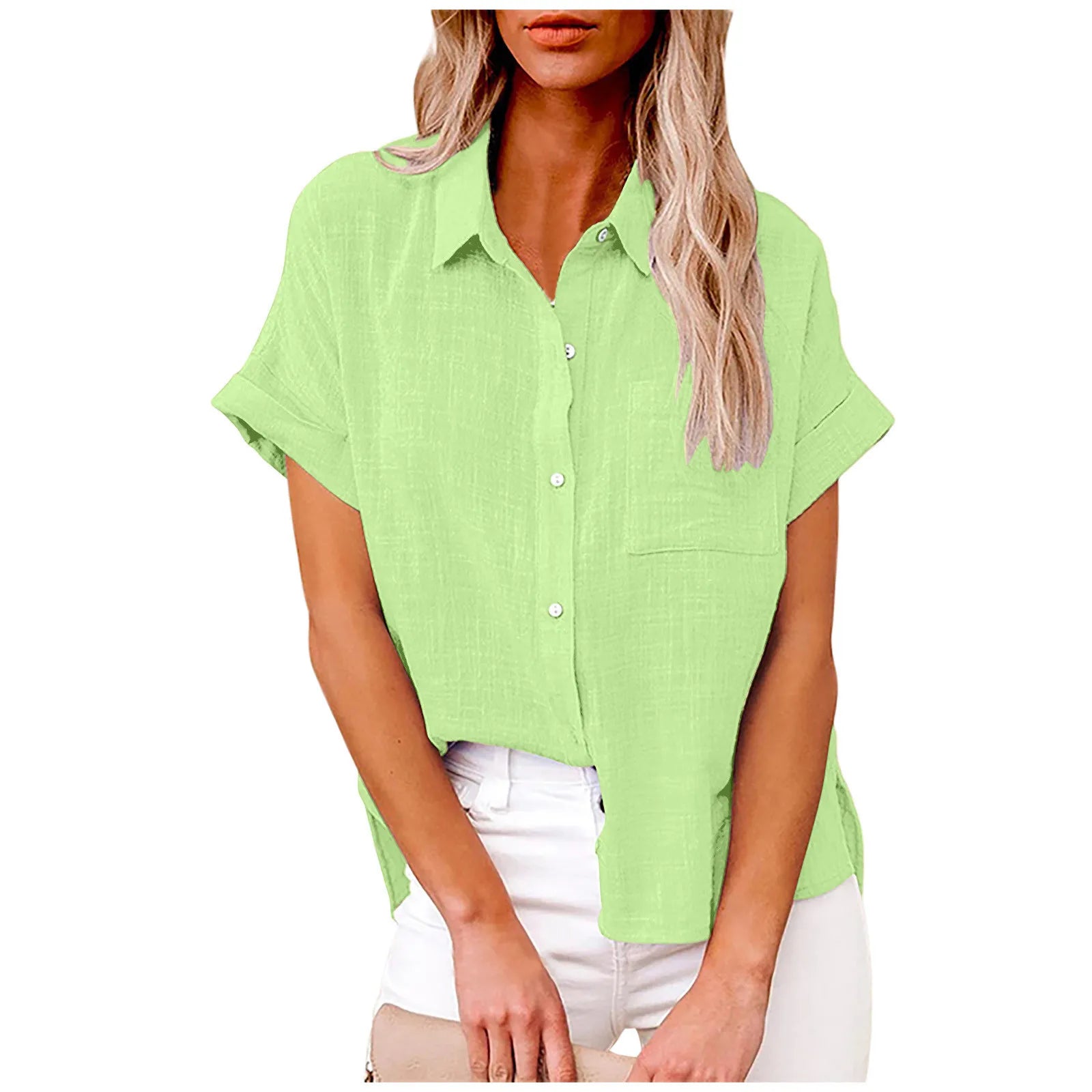 T-shirt d’Été Femme – Coton et Lin, Style Décontracté - Ma boutique