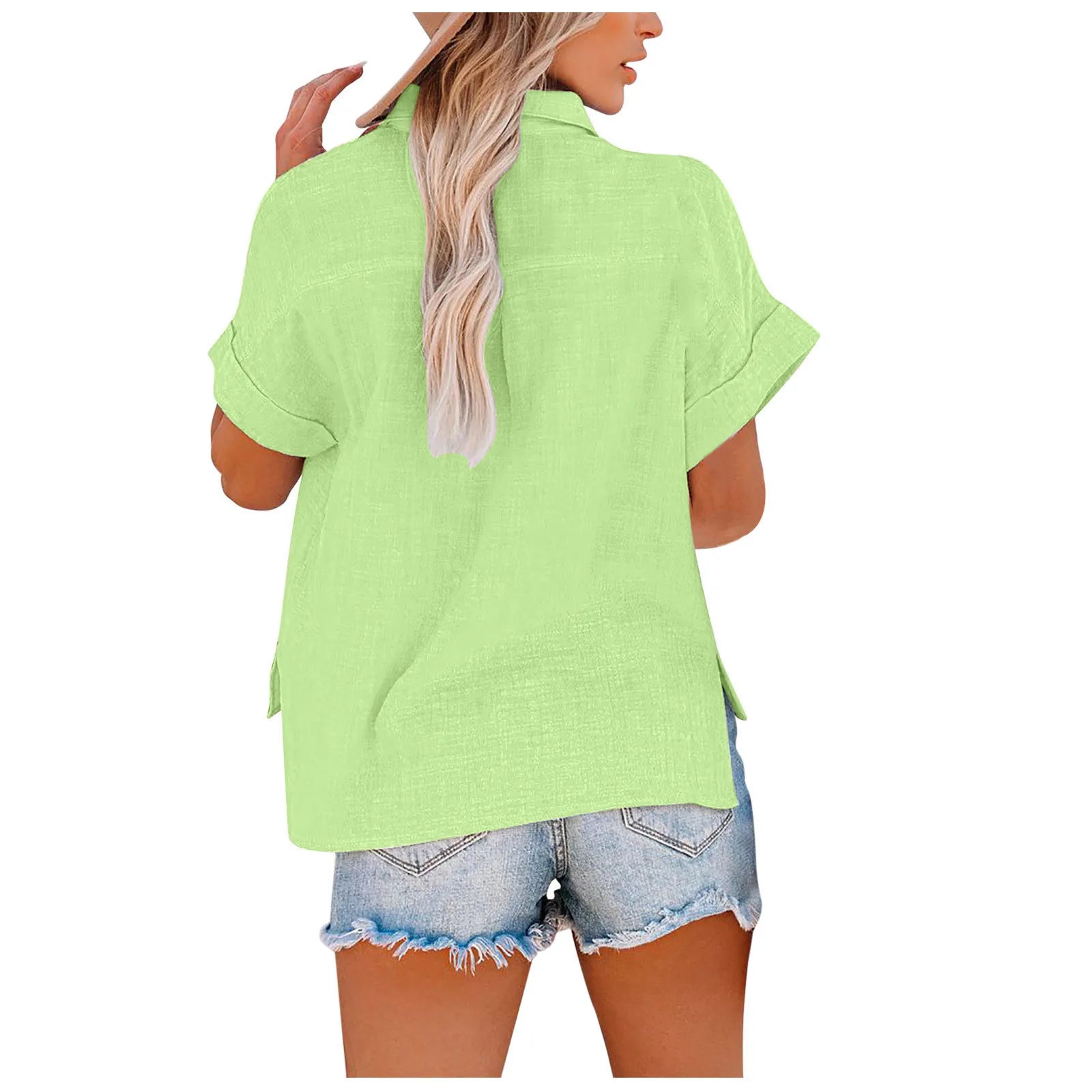 T-shirt d’Été Femme – Coton et Lin, Style Décontracté - Ma boutique
