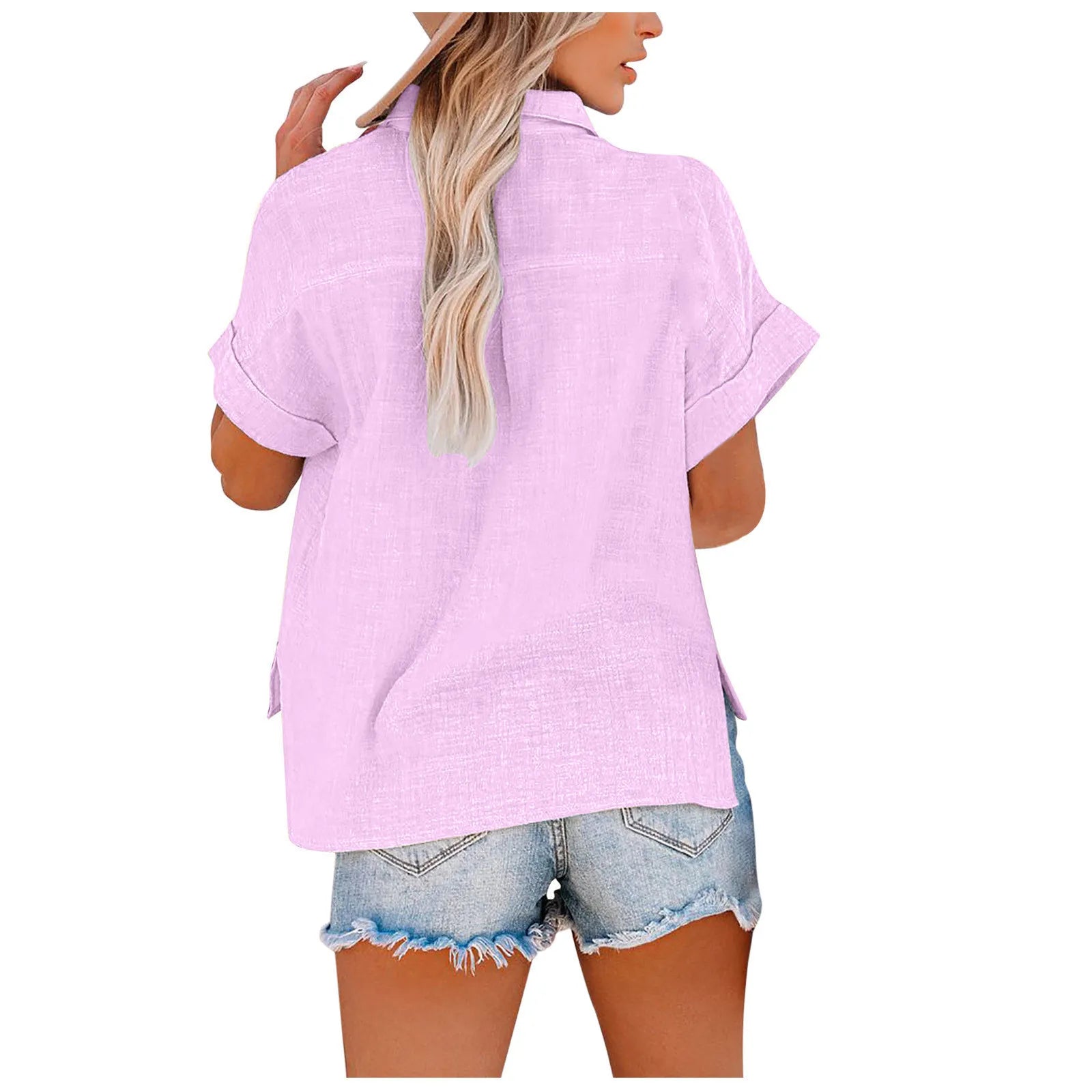 T-shirt d’Été Femme – Coton et Lin, Style Décontracté - Ma boutique
