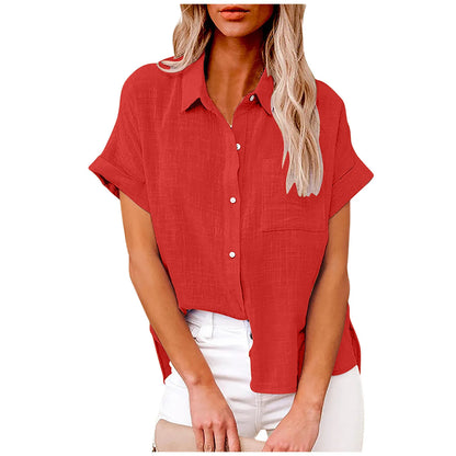 T-shirt d’Été Femme – Coton et Lin, Style Décontracté - Ma boutique