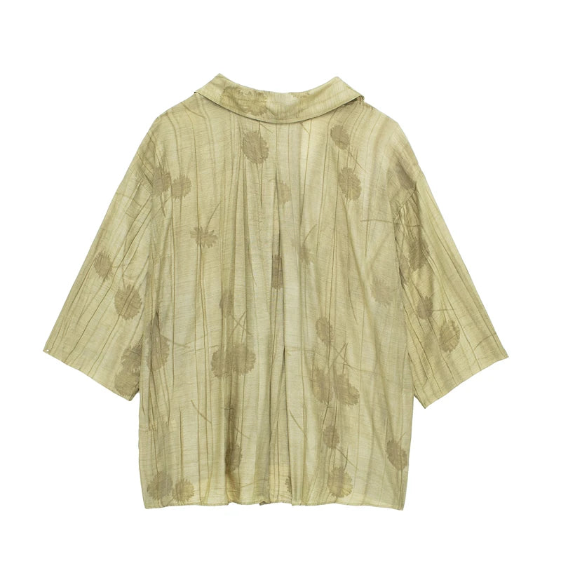 Ensemble Femme Printemps-Été 2024 – Chemise Jacquard & Pantalon Décontracté - Ma boutique
