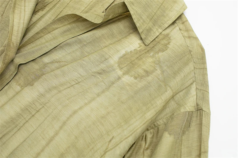 Ensemble Femme Printemps-Été 2024 – Chemise Jacquard & Pantalon Décontracté - Ma boutique
