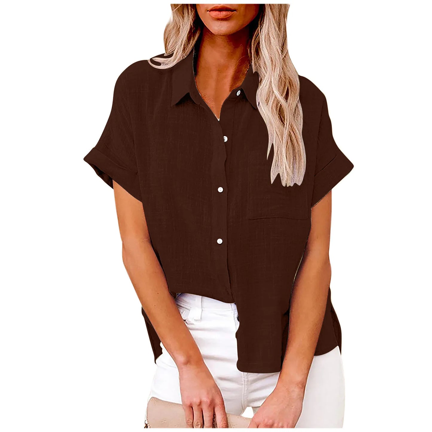 T-shirt d’Été Femme – Coton et Lin, Style Décontracté - Ma boutique