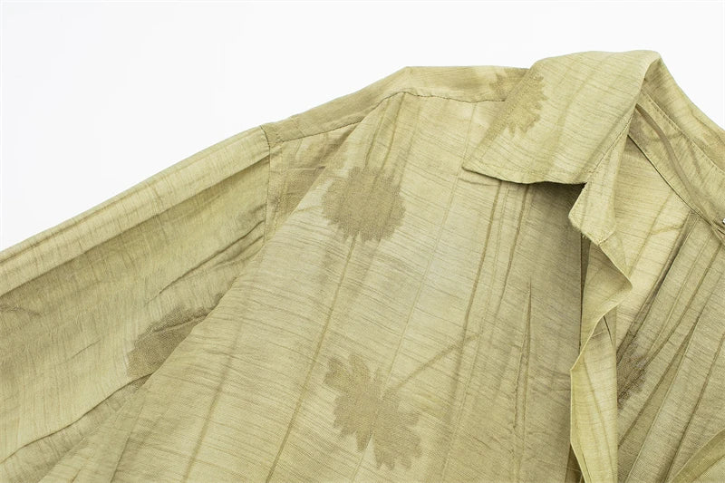 Ensemble Femme Printemps-Été 2024 – Chemise Jacquard & Pantalon Décontracté - Ma boutique